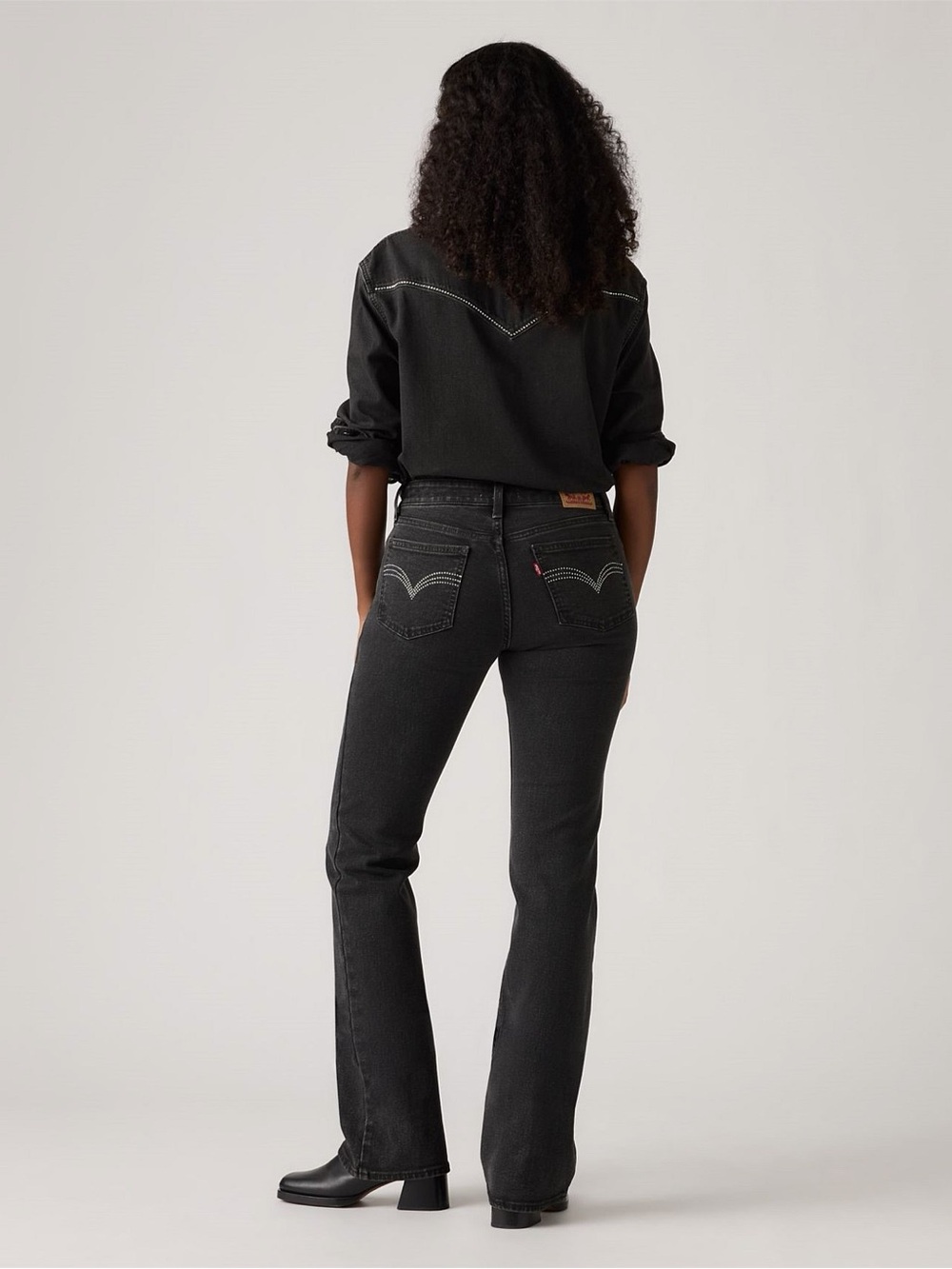 Levi’s Superlow Bootcut Rhinestone Trim Black Jeans